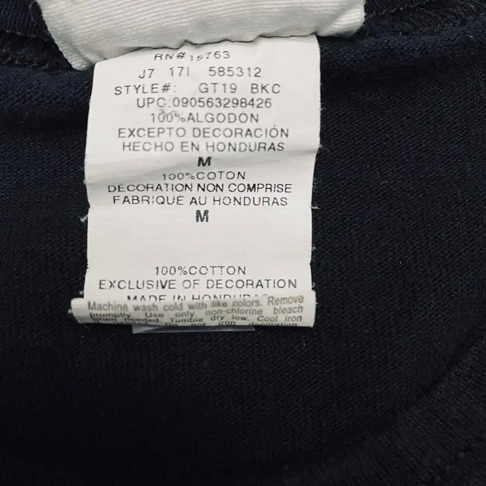 80s Vintage Champion‎ Sports Shirt Men's Medium Black Patch Logo Short Sleeve - Picture 4 of 6